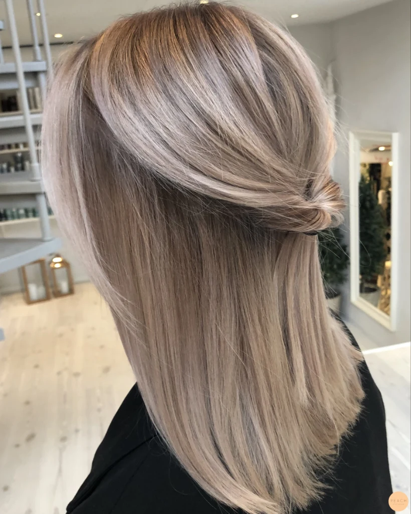 Soft beige blonde hair