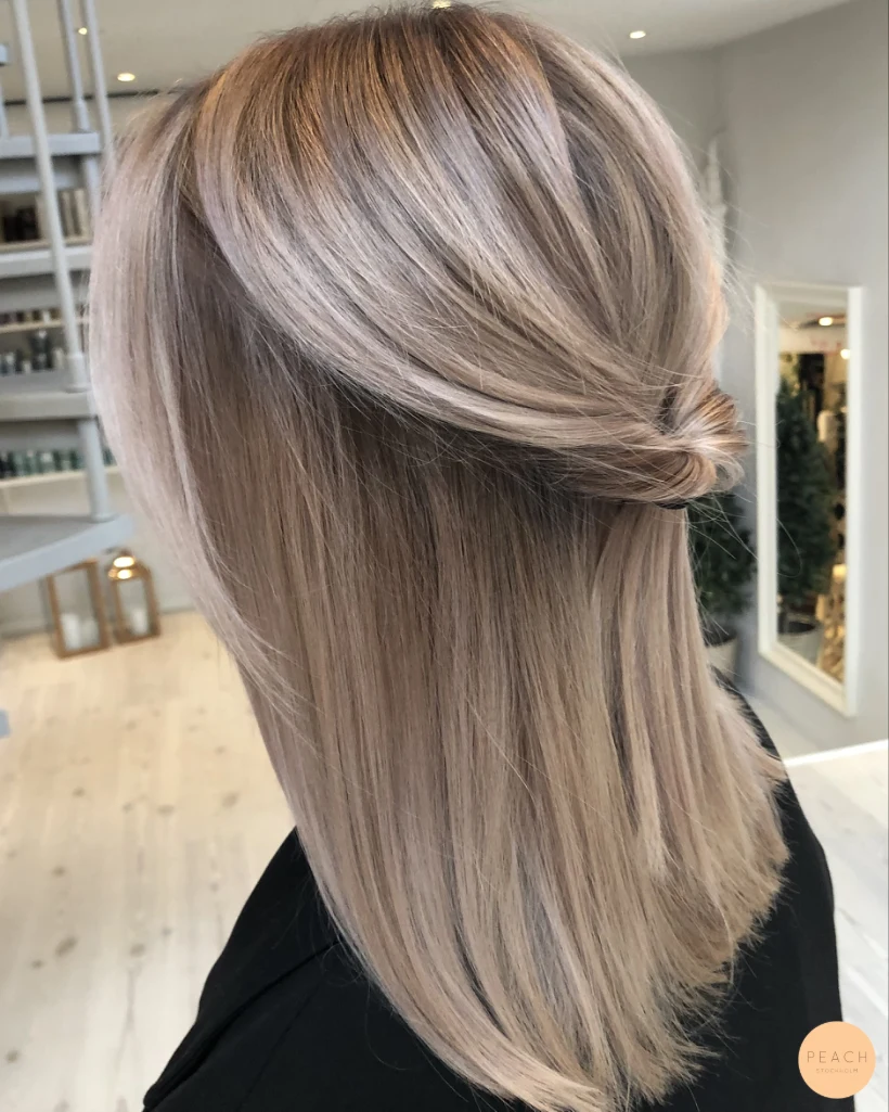 Soft beige blonde hair