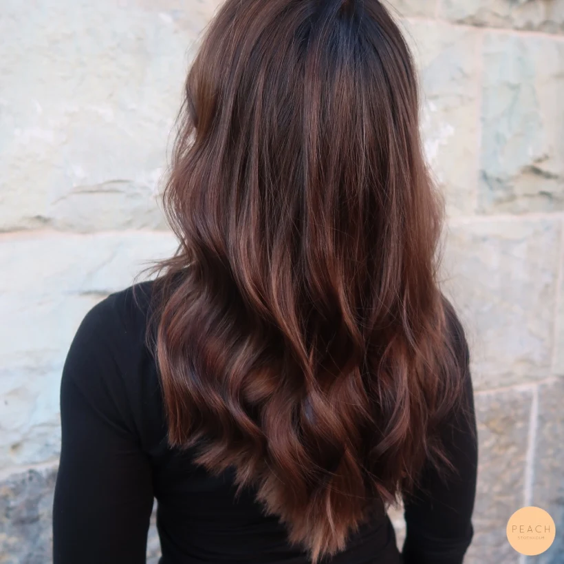 Mörk brun balayage