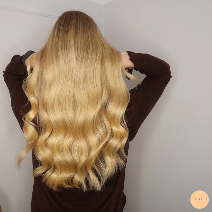 Varm blond hårfärg olaplex