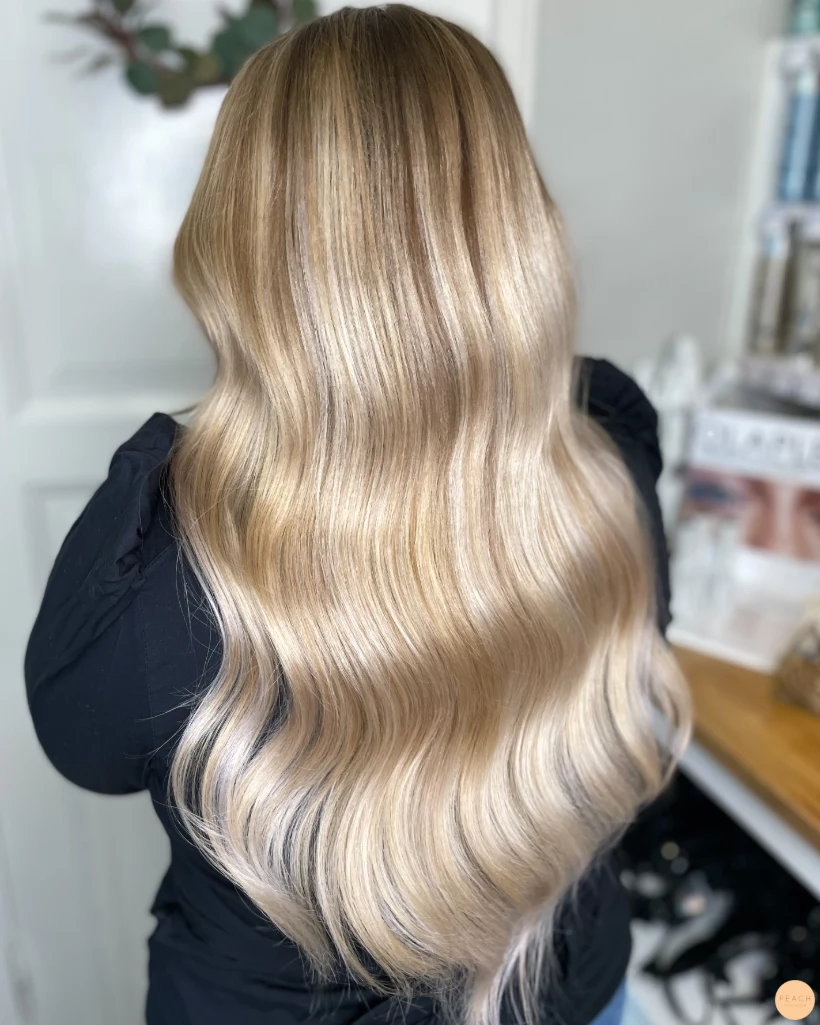Bright blonde hair