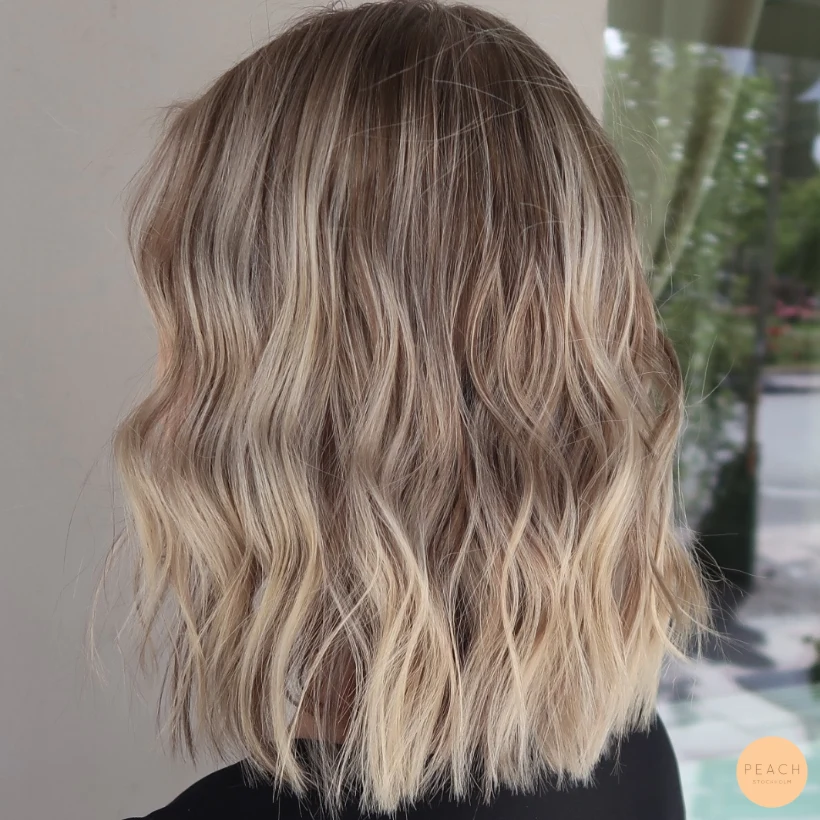 Balayage with highlights and lowlights