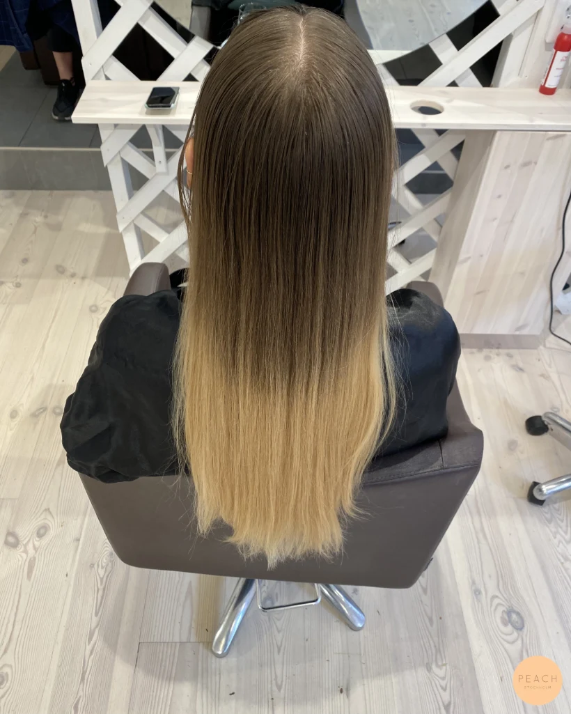 Lyxig blond med ljusa slingor