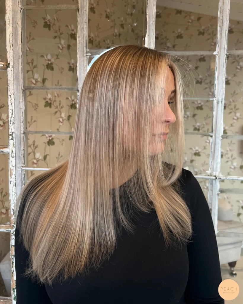 Soft blonde hair color 🫶🏼🌸✨