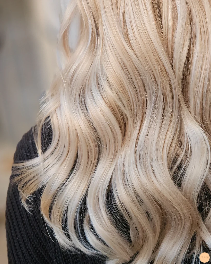 Soft natural blonde highlights