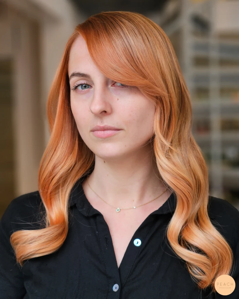 Peachy hair transformation