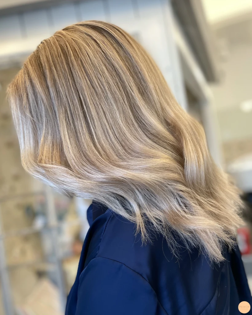 Blekta slingor med olaplex