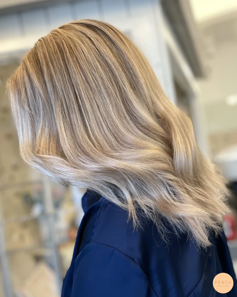 Blekta slingor med olaplex