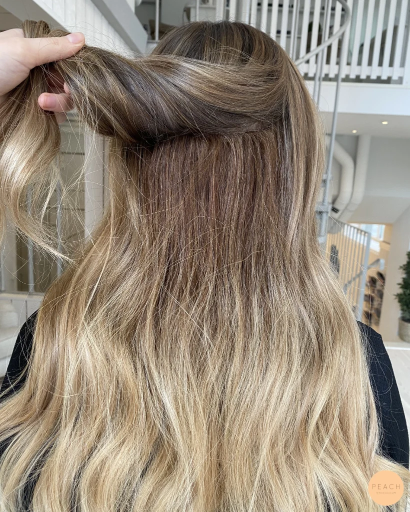 Soft balayage med Hairtalk extensions