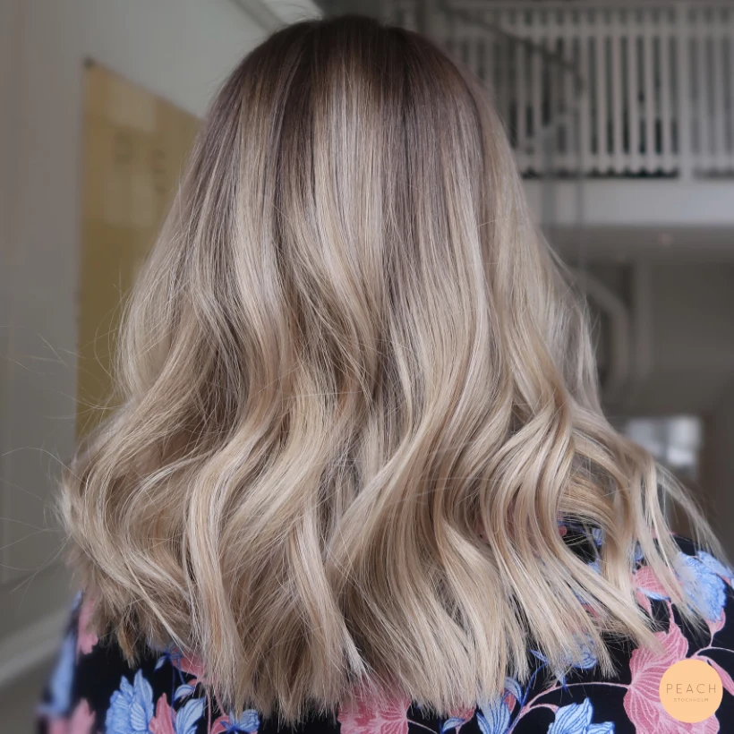 Balayage med kortare klippning
