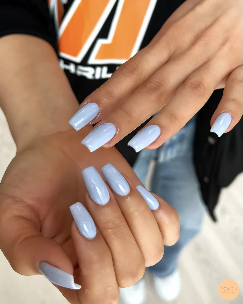 Pastel blue nails 🦋