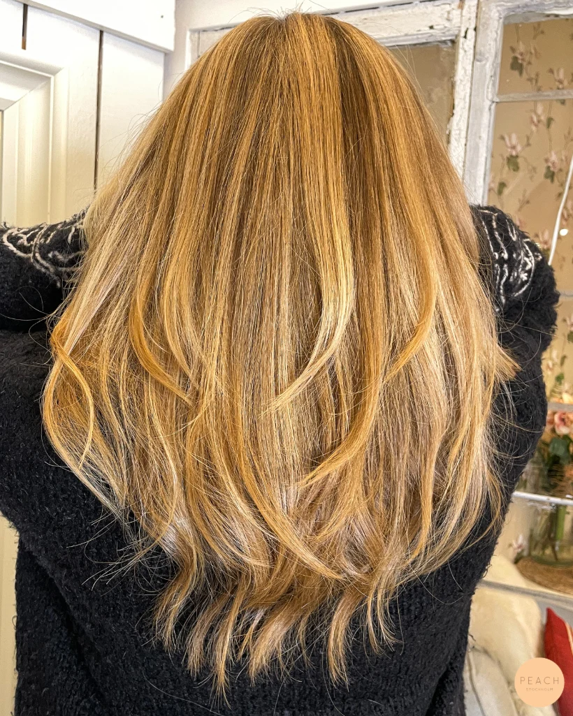 Golden blonde hair