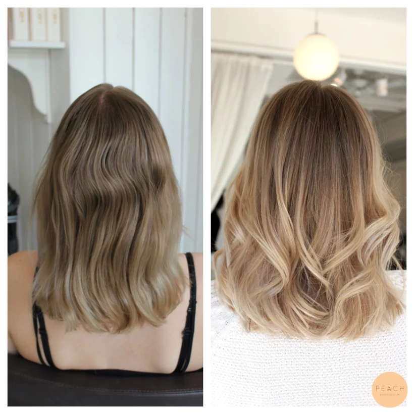 Kall blond med ljusa slingor och sval nyansering