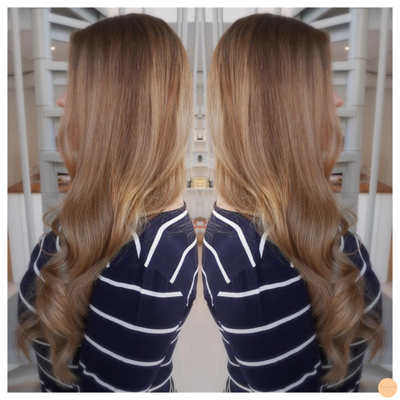 Balayage i brunt hår