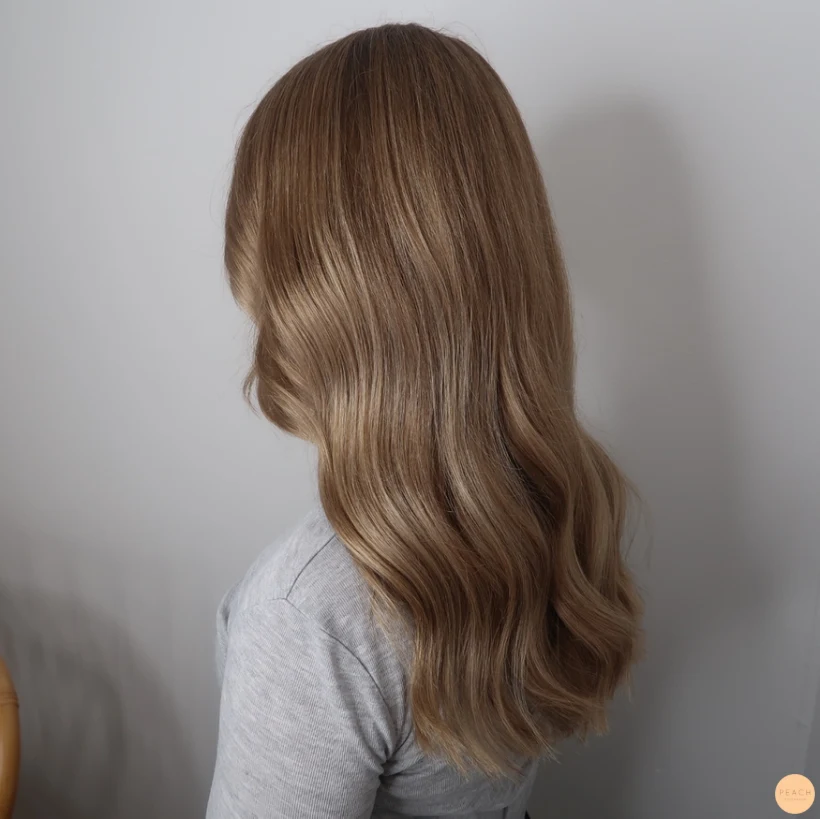 Lowlights i blont hår