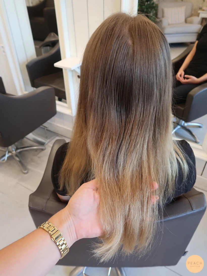 Naturliga blonda slingor