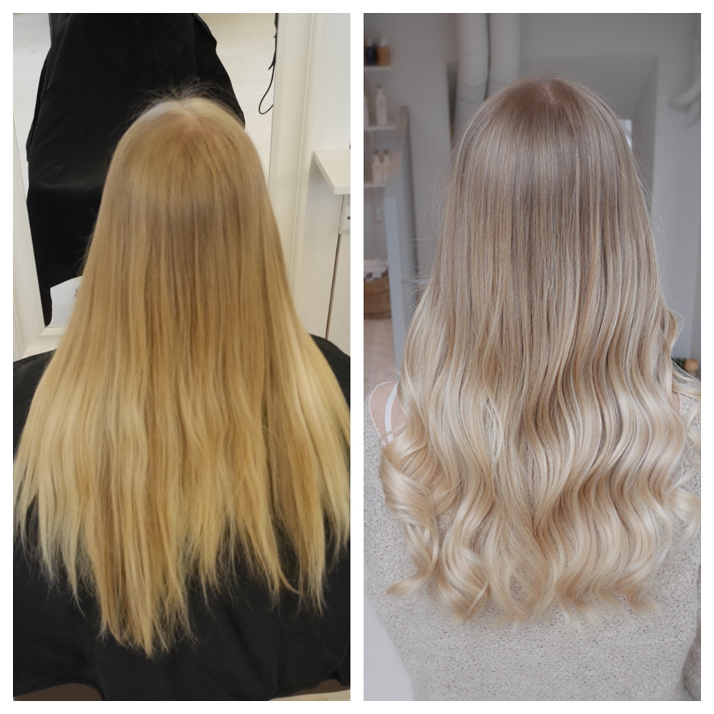 Balayage med ljusa slingor
