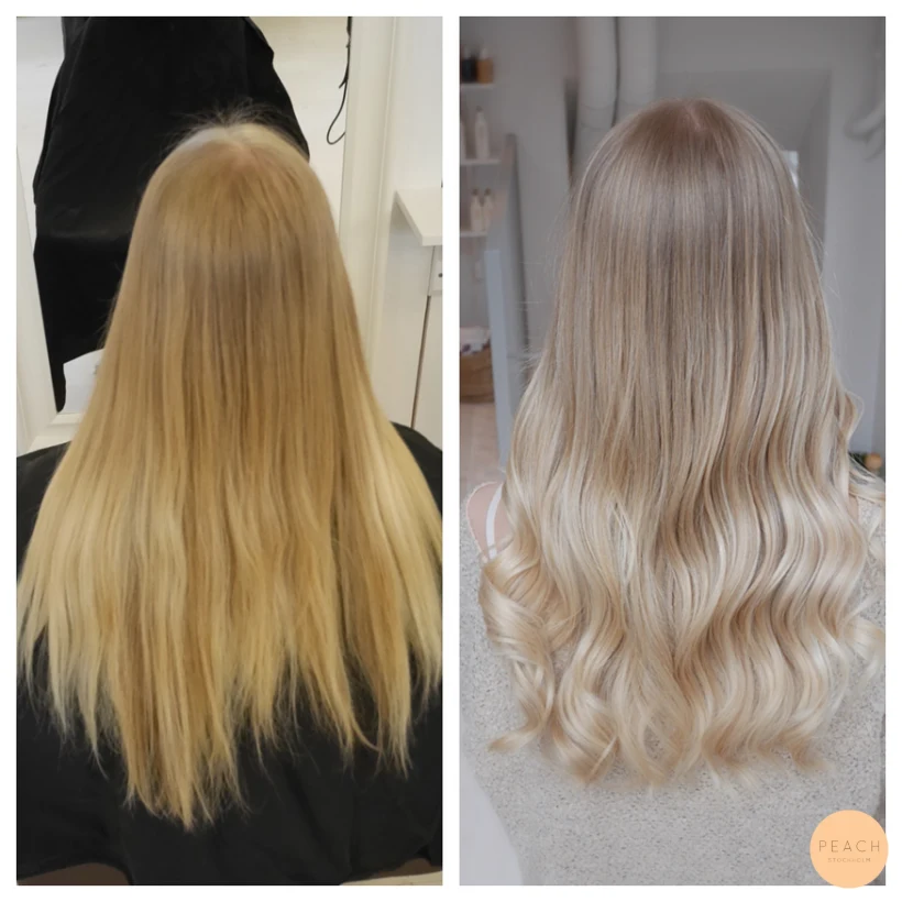 Balayage med ljusa slingor