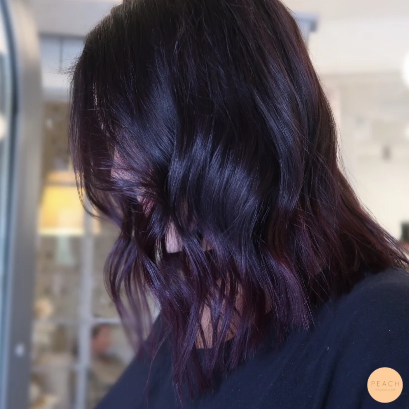 Dark purple hair color/ mörk lila hårfärg