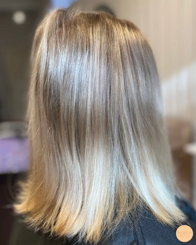 Peach copper hair med koppriga toner