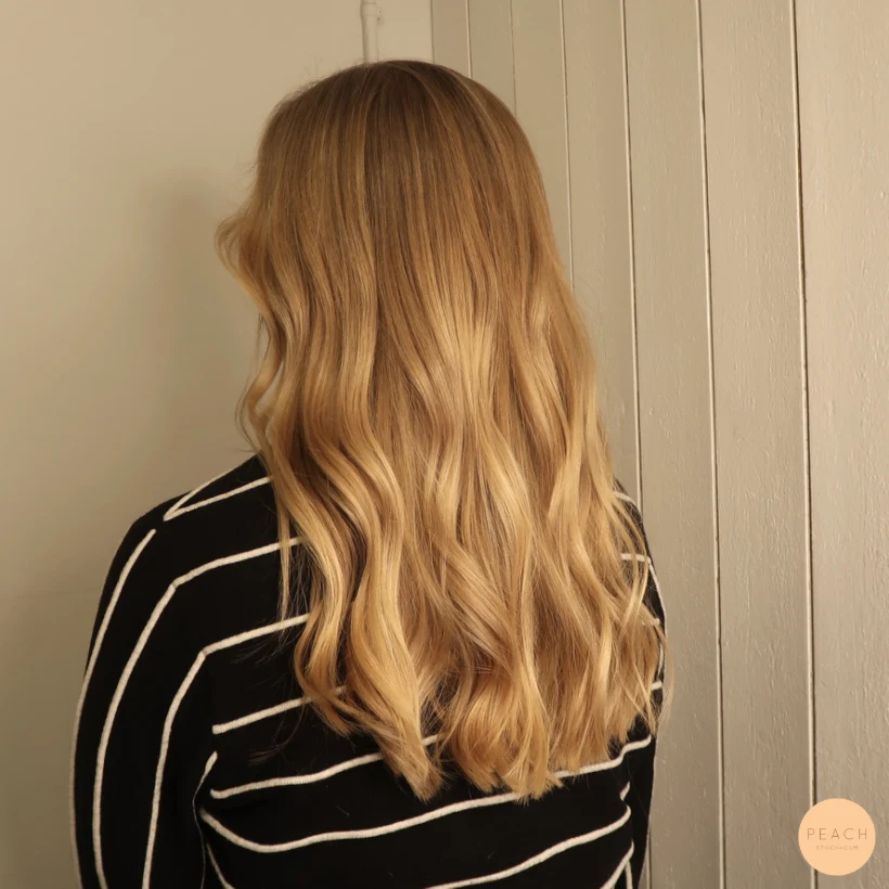 Naturlig balayage i varma toner