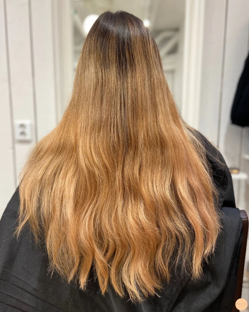 Mörkare balayage med faceframe