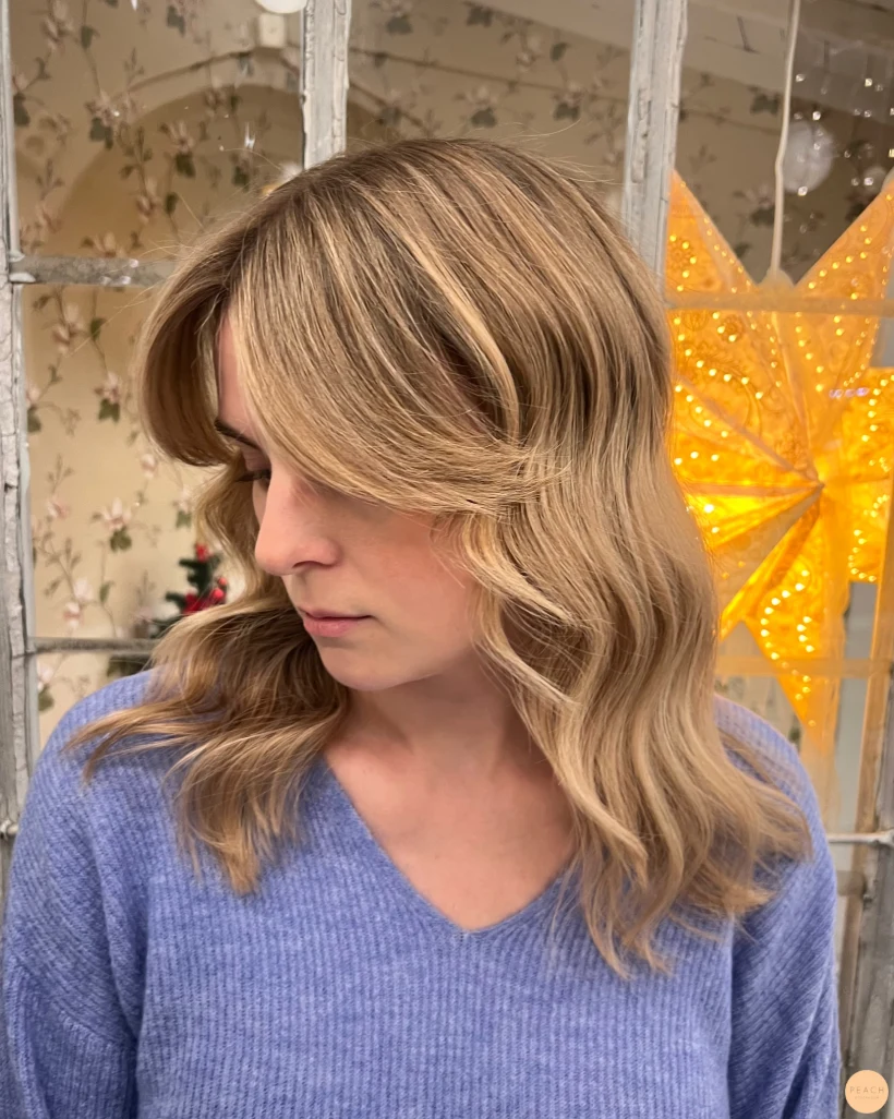 Luscious honeyblonde color✨