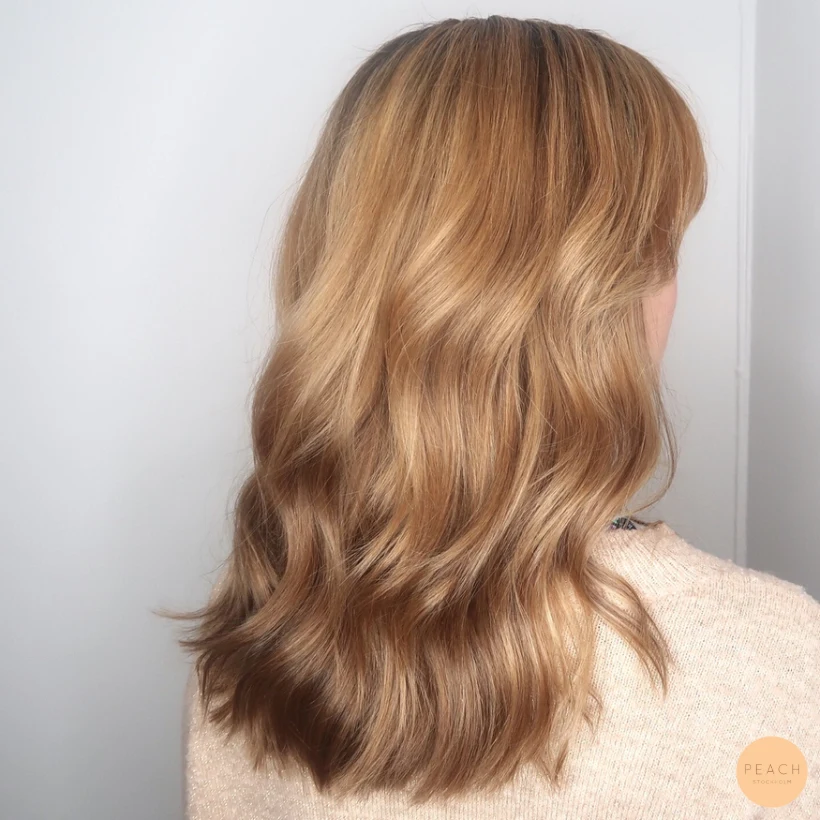 Golden blonde highlights