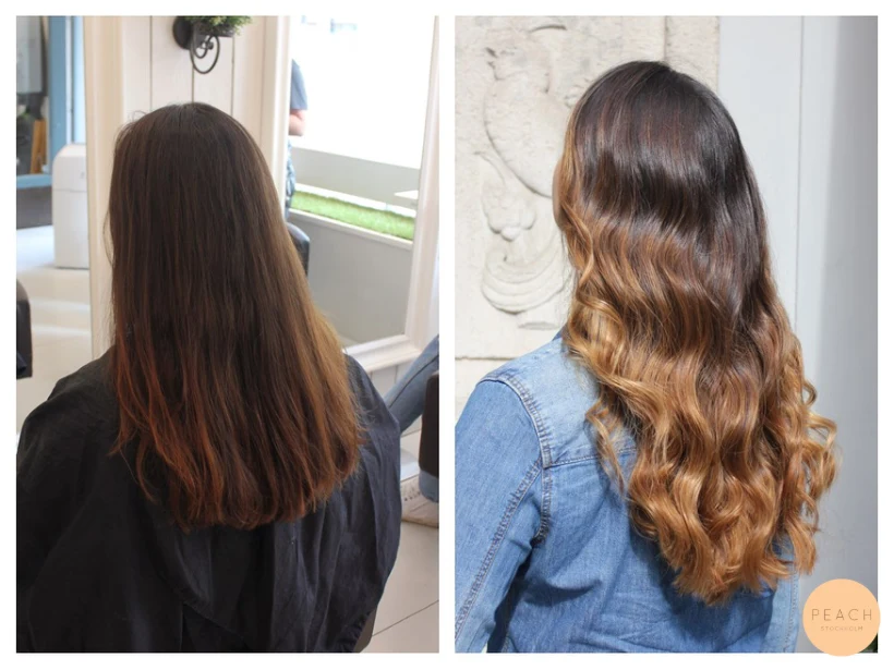Balayage med mjuka vågor