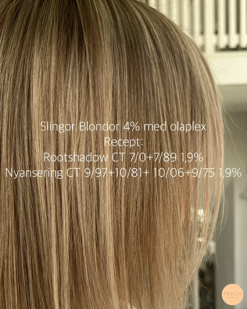 Naturlig blond hårfärg med ljusa slingor och beige toner