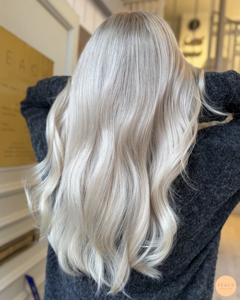 Clear blonde hair