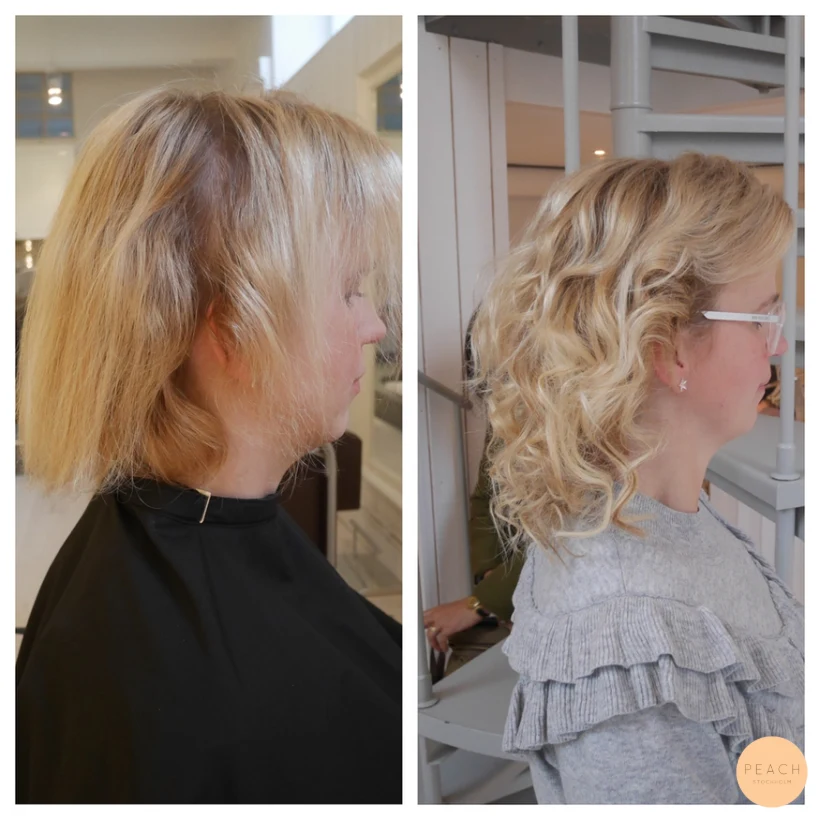 Extensions på kort hår
