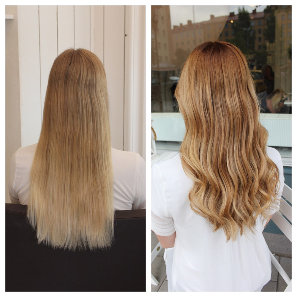 Varm blond hårfärg