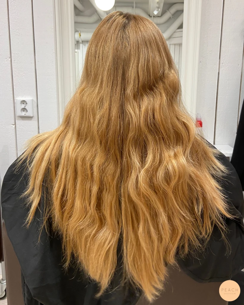 Höstblond, långt hår
