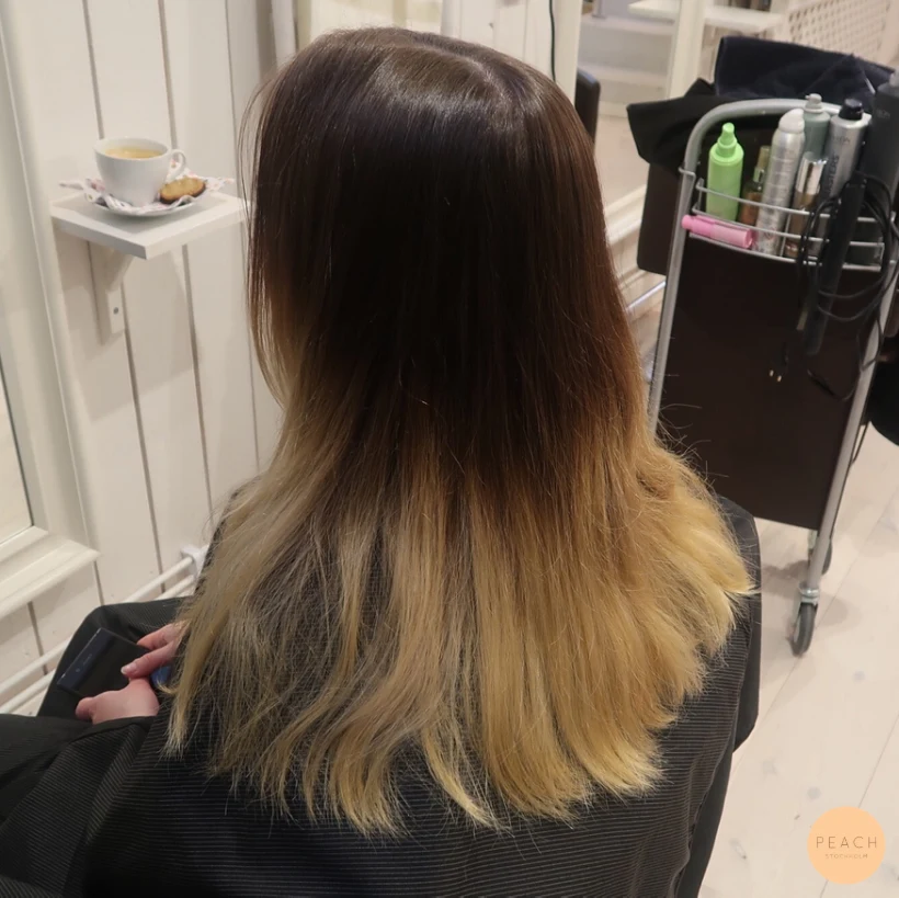 Mjukare balayage slingor från hårbotten