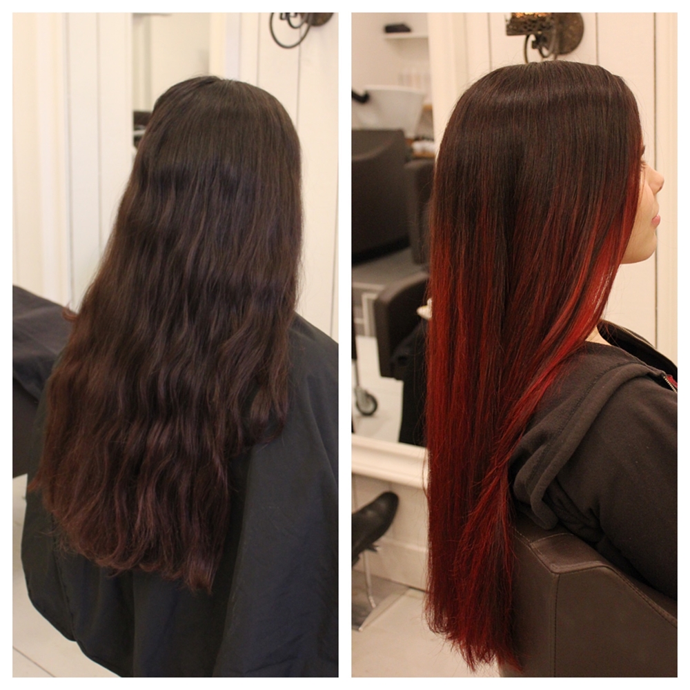 Mahognyröd ombre