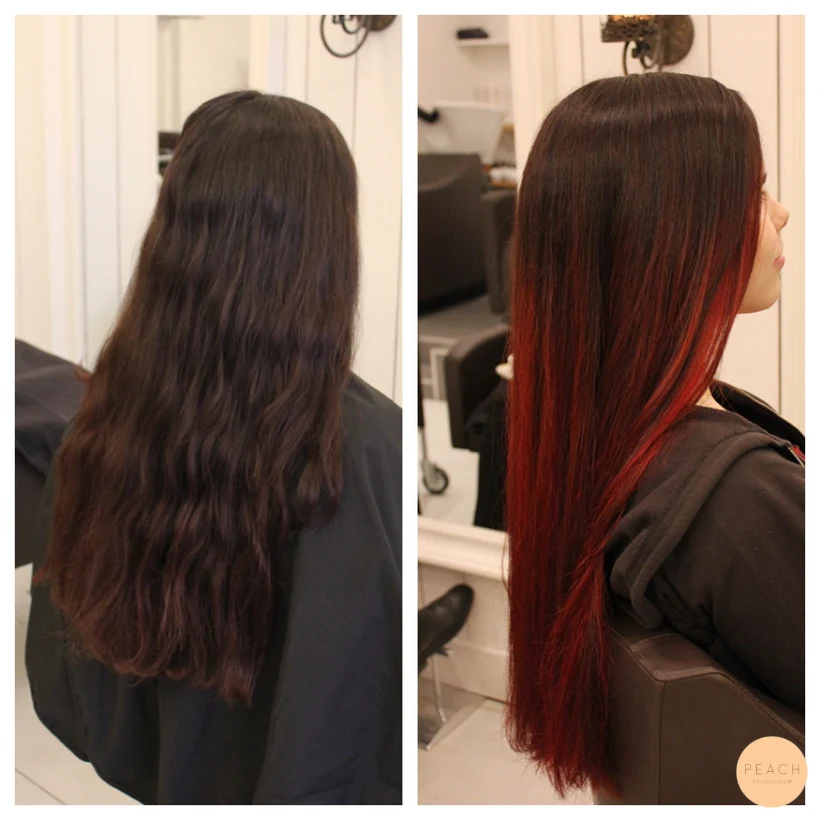 Mahognyröd ombre