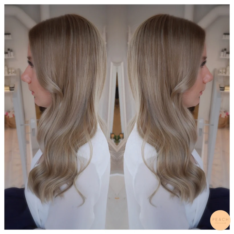 Ombre hår med ljusa slingor