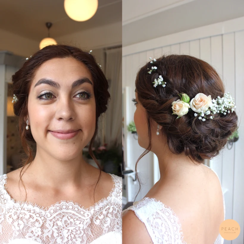 Bröllopsuppsättning med makeup