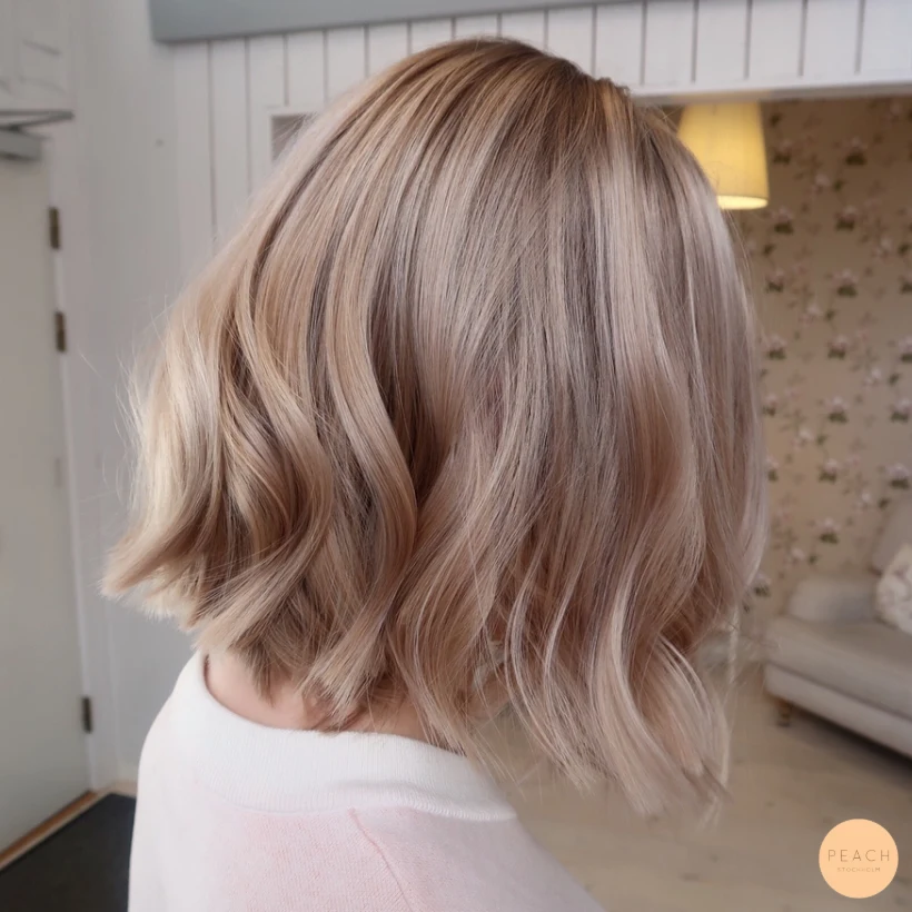 Naturlig balayage med kortare klippning