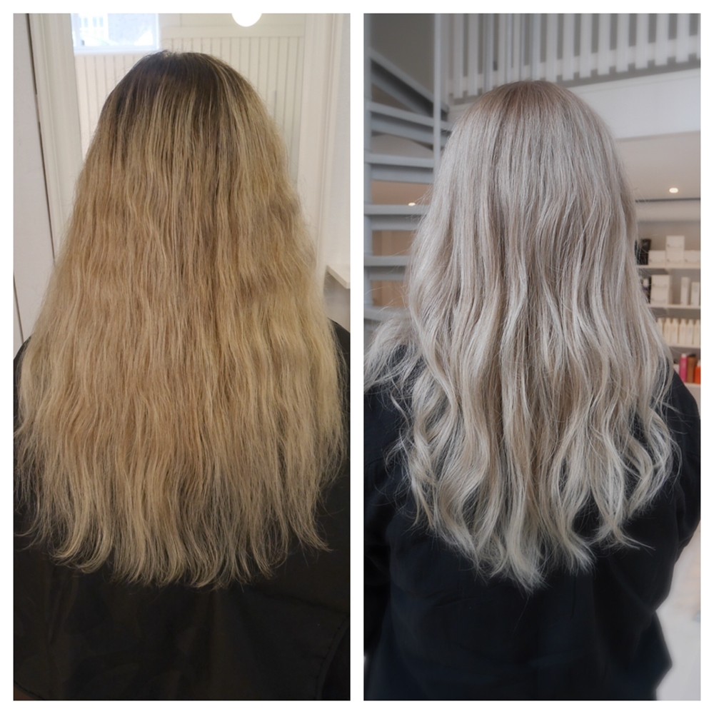 Silverblond hårfärg