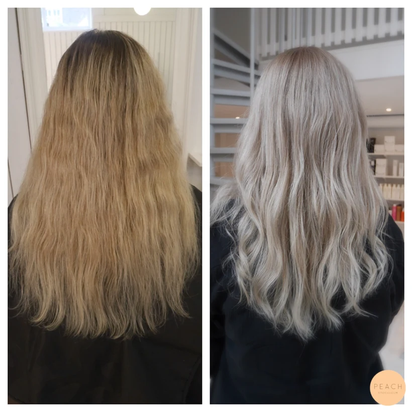 Silverblond hårfärg