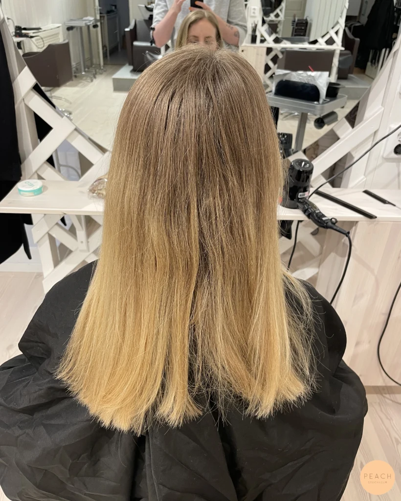 Balayage med ljus face frame