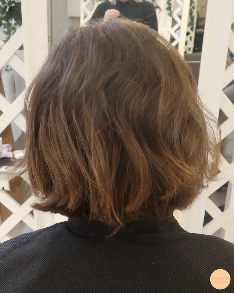 Kopparblond hårfärg med balayageteknik