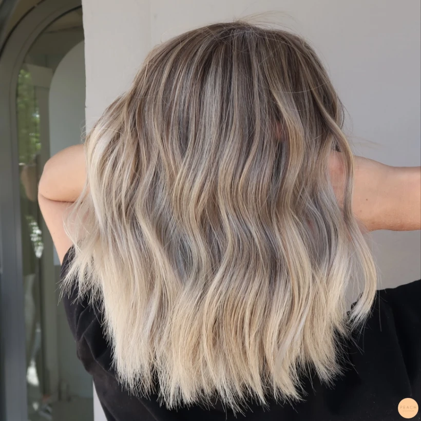 Blonde balayage short hair