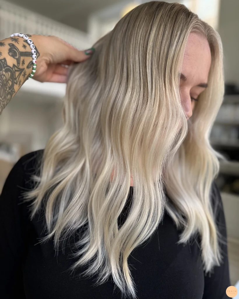 Ice blonde balayage