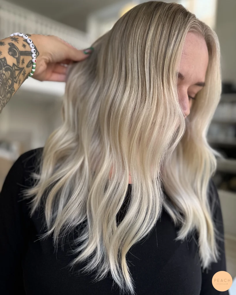 Ice blonde balayage