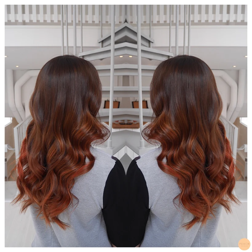Kopprig ombre