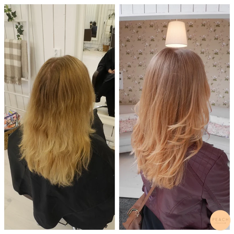 Strawberry blonde med varm nyansering