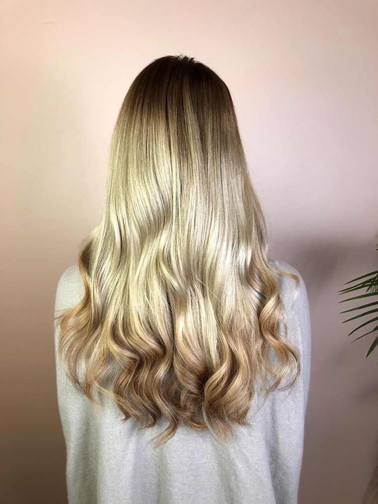 Hairtalk förlängning blond slingor